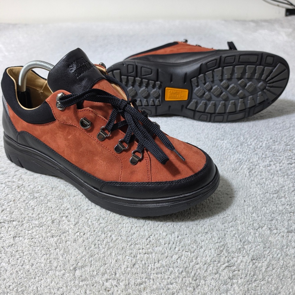 Samuel Hubbard Mens 11.5 Rust Black Leather Suede Hiking Sneakers *MINT*